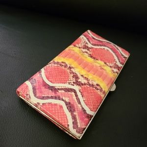 NWT Lodis MultiColor SnakeSkin Wallet